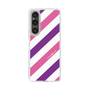 スリムプロテクションケース［ Big Stripe - Purple × Pink ］