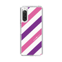 スリムプロテクションケース［ Big Stripe - Purple × Pink ］