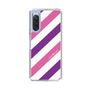 スリムプロテクションケース［ Big Stripe - Purple × Pink ］