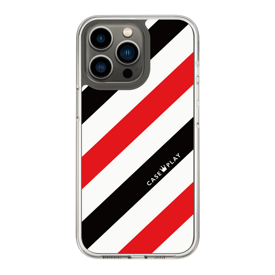 スリムプロテクションケース［ Big Stripe - Red × Black ］