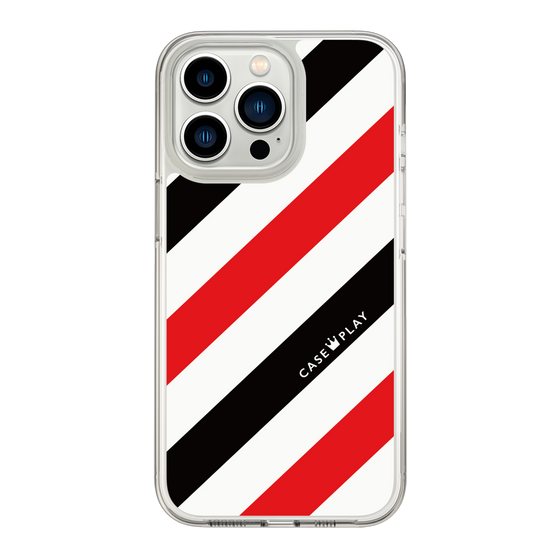 スリムプロテクションケース［ Big Stripe - Red × Black ］