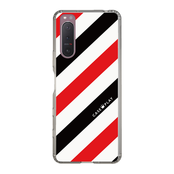 スリムプロテクションケース［ Big Stripe - Red × Black ］