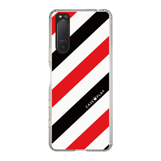 スリムプロテクションケース［ Big Stripe - Red × Black ］