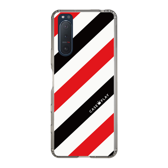 スリムプロテクションケース［ Big Stripe - Red × Black ］