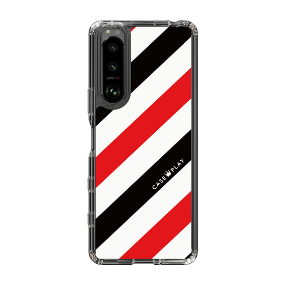 スリムプロテクションケース［ Big Stripe - Red × Black ］
