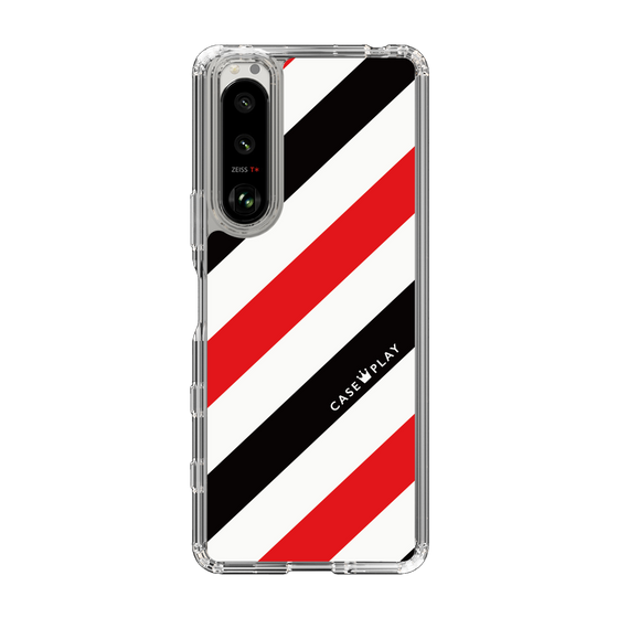スリムプロテクションケース［ Big Stripe - Red × Black ］