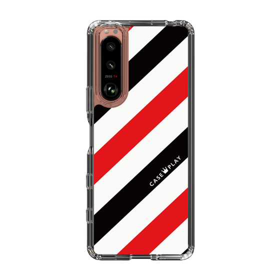 スリムプロテクションケース［ Big Stripe - Red × Black ］