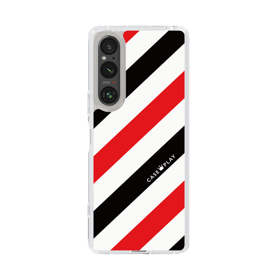 スリムプロテクションケース［ Big Stripe - Red × Black ］