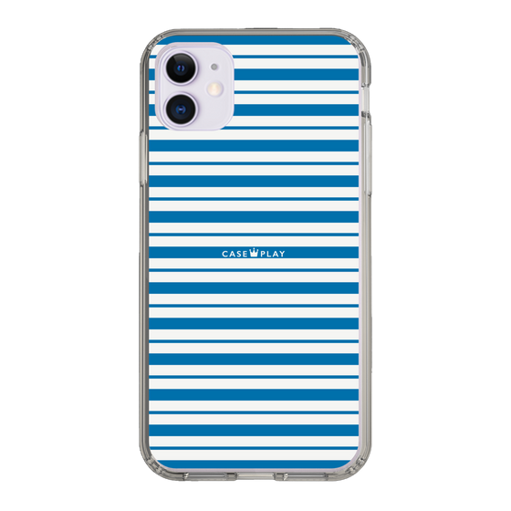スリムプロテクションケース［ Small Border - Blue ］