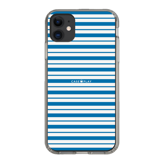 スリムプロテクションケース［ Small Border - Blue ］