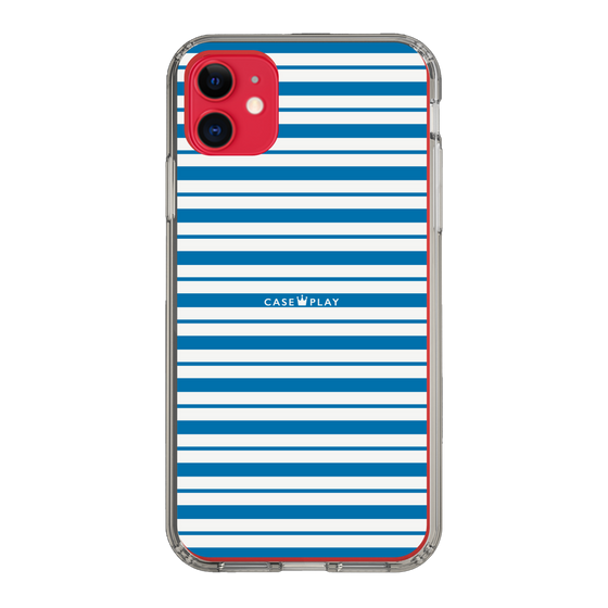 スリムプロテクションケース［ Small Border - Blue ］