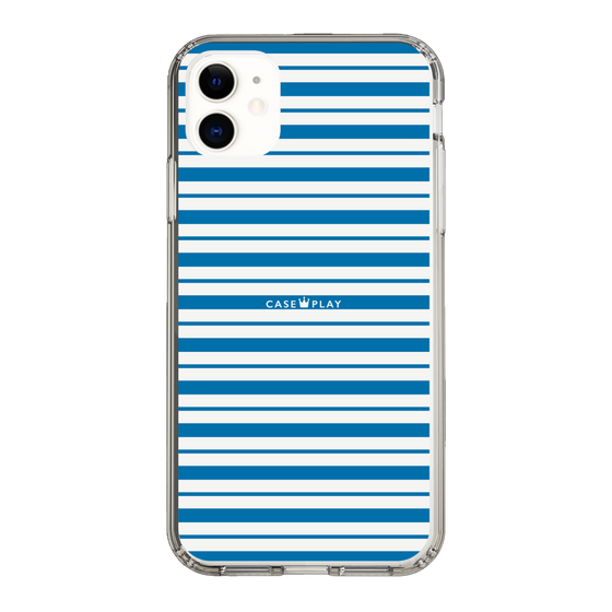 スリムプロテクションケース［ Small Border - Blue ］