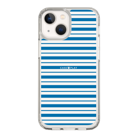 スリムプロテクションケース［ Small Border - Blue ］