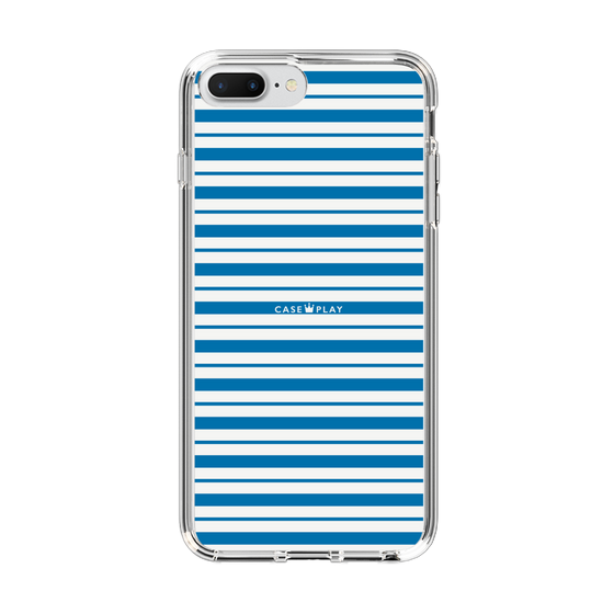 スリムプロテクションケース［ Small Border - Blue ］