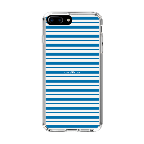 スリムプロテクションケース［ Small Border - Blue ］