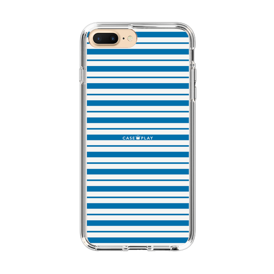 スリムプロテクションケース［ Small Border - Blue ］