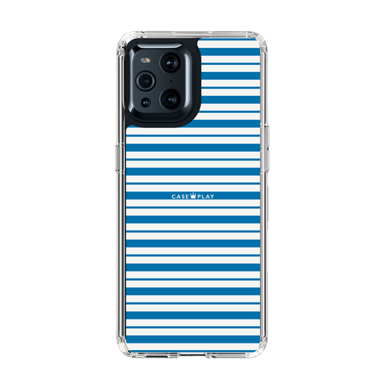 スリムプロテクションケース［ Small Border - Blue ］