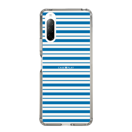 スリムプロテクションケース［ Small Border - Blue ］