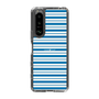 スリムプロテクションケース［ Small Border - Blue ］