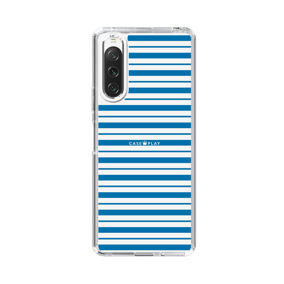 スリムプロテクションケース［ Small Border - Blue ］