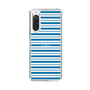 スリムプロテクションケース［ Small Border - Blue ］