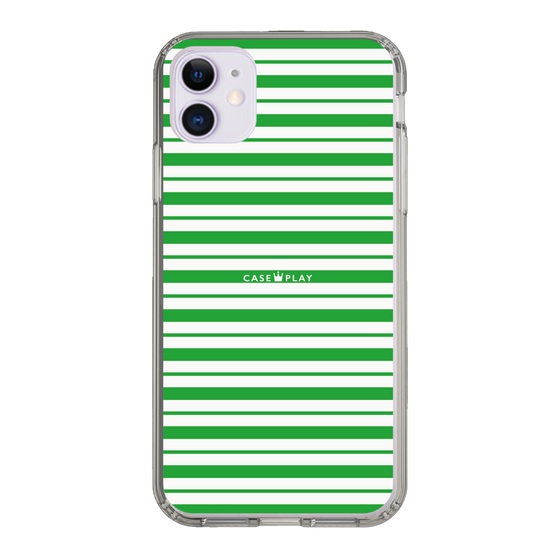 スリムプロテクションケース［ Small Border - Green ］