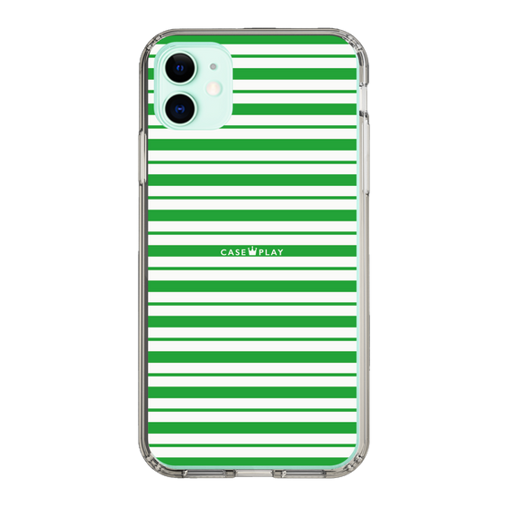 スリムプロテクションケース［ Small Border - Green ］