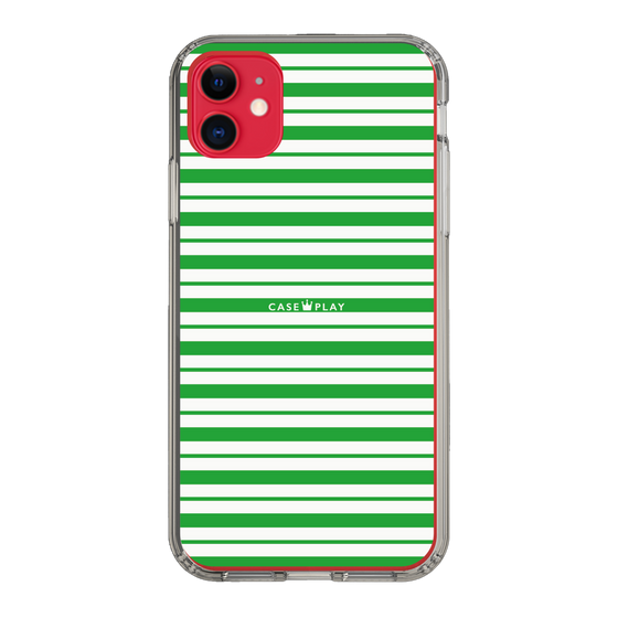 スリムプロテクションケース［ Small Border - Green ］