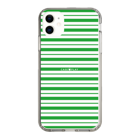 スリムプロテクションケース［ Small Border - Green ］