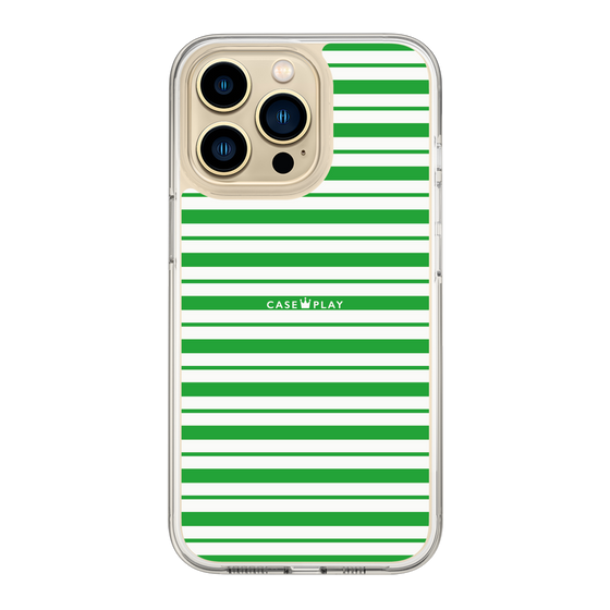 スリムプロテクションケース［ Small Border - Green ］