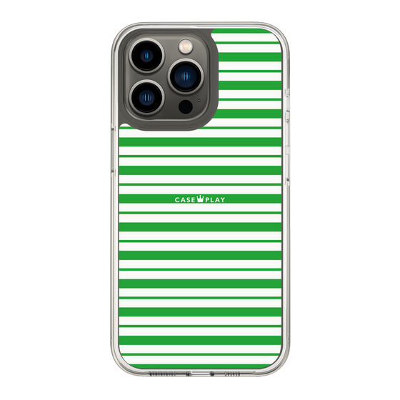 スリムプロテクションケース［ Small Border - Green ］
