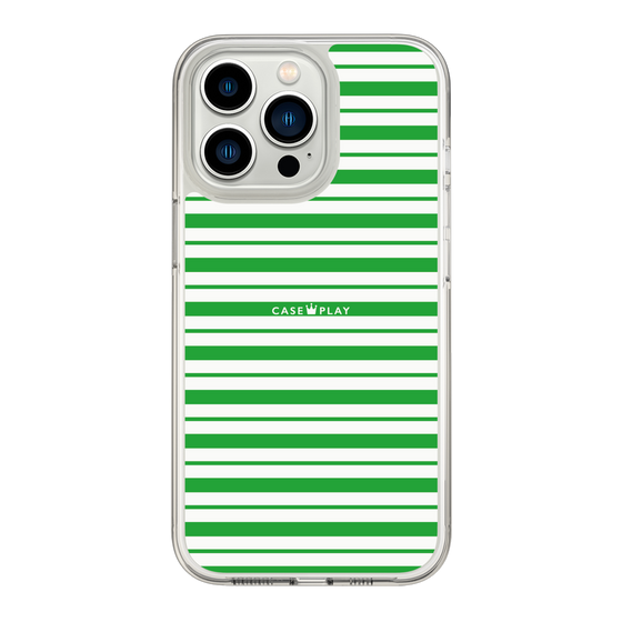 スリムプロテクションケース［ Small Border - Green ］