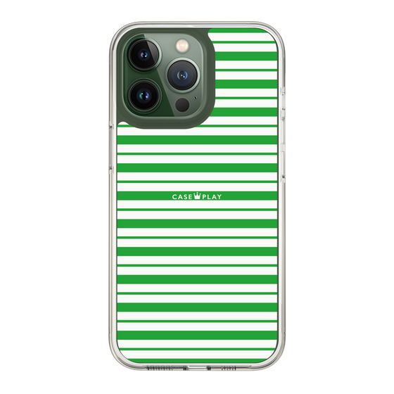 スリムプロテクションケース［ Small Border - Green ］