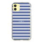 スリムプロテクションケース［ Small Border - Navy ］