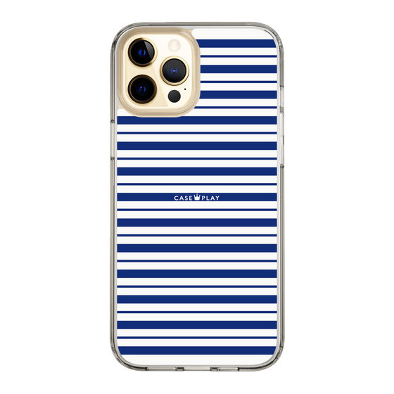 スリムプロテクションケース［ Small Border - Navy ］