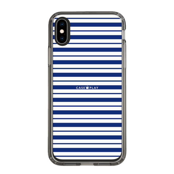 スリムプロテクションケース［ Small Border - Navy ］