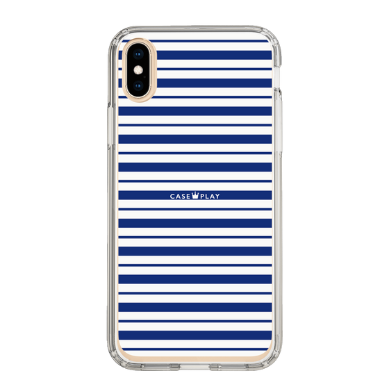 スリムプロテクションケース［ Small Border - Navy ］