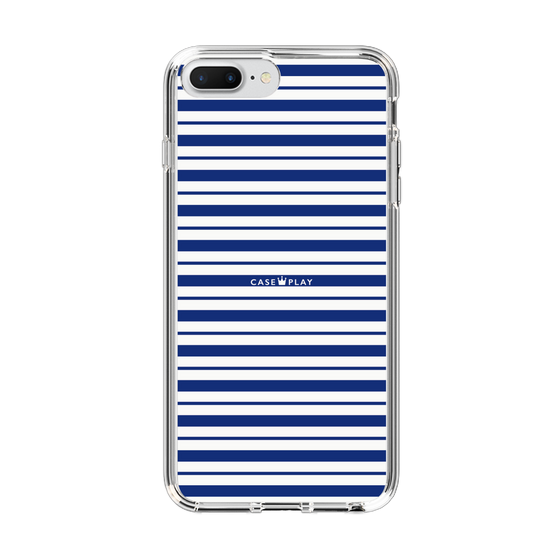 スリムプロテクションケース［ Small Border - Navy ］