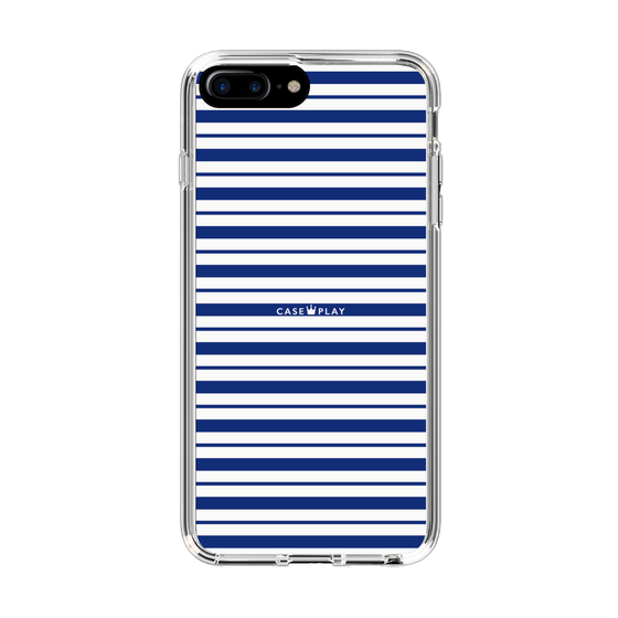 スリムプロテクションケース［ Small Border - Navy ］