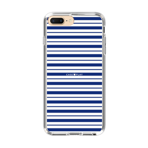 スリムプロテクションケース［ Small Border - Navy ］