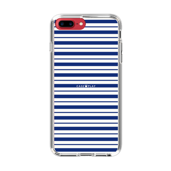 スリムプロテクションケース［ Small Border - Navy ］