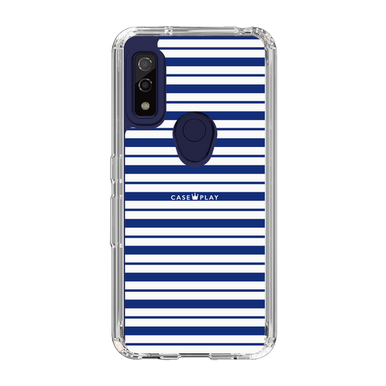 スリムプロテクションケース［ Small Border - Navy ］