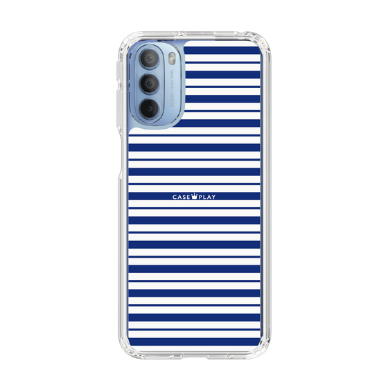 スリムプロテクションケース［ Small Border - Navy ］
