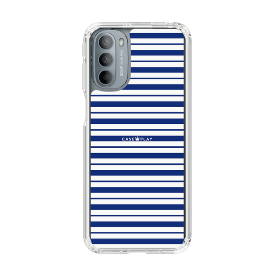 スリムプロテクションケース［ Small Border - Navy ］
