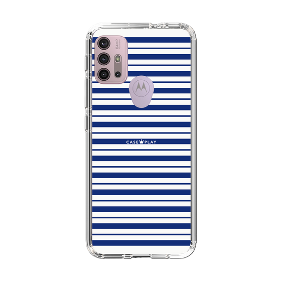 スリムプロテクションケース［ Small Border - Navy ］