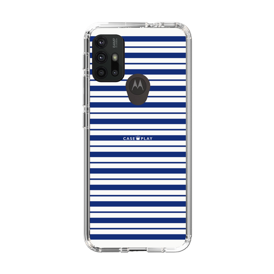 スリムプロテクションケース［ Small Border - Navy ］