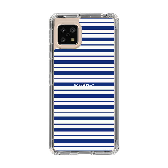 スリムプロテクションケース［ Small Border - Navy ］