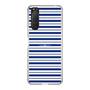 スリムプロテクションケース［ Small Border - Navy ］