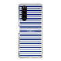 スリムプロテクションケース［ Small Border - Navy ］