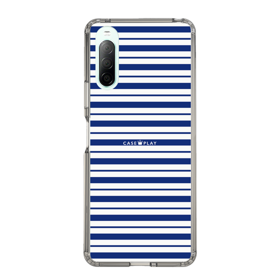 スリムプロテクションケース［ Small Border - Navy ］